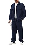 Homme Ensemble 2 Pièce Veste Blousons à Manches Longues Cargo Pantalons. Style unique, design novateur, survêtement costume pour hommes chic, soulignant les proportions de votre corps, vous rendant plein de charme masculin, créez facilement un look décontracté ou professionnel.