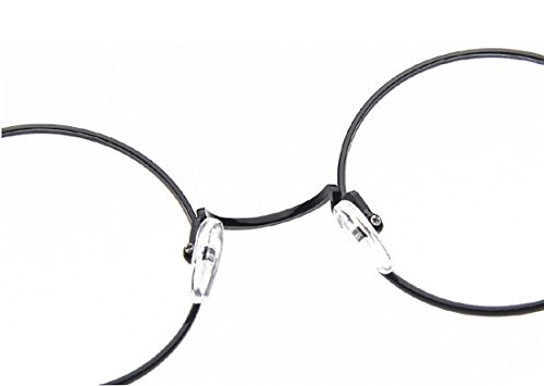 D.King Oversized Vintage Round Retro Large Metal Frame Clear Lens Eyeglasses Bronze - Thumbnail 4