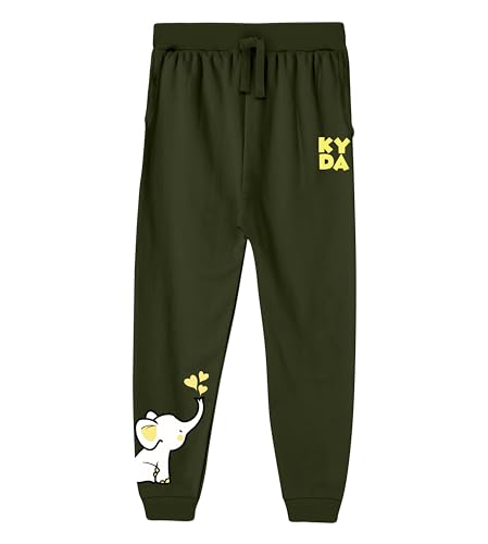 Image of KYDA KIDS Girl's Regular Cotton Joggers for Casual Wear, Jogging, Exercise& Walking (Pack of 1)