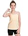 BOOPH Girls Camisole Undershirts Kids Tank Tops Training Bra Cotton Basic Cami for Teen Girl 11-12Y Nude