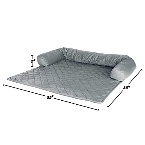 Petmaker 80-PET6050 Couch Cover For Dogs - 35X35 Pet Furniture Protector With Memory Foam Neck Bolster, Quilted Fabric, And Water-Resistant Base Layer By Petmaker  thumb #1