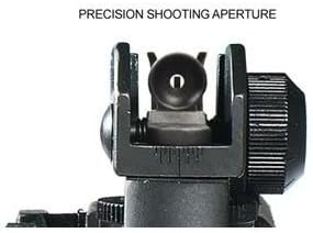 Green Blob Outdoors Match Grade Detachable Rear Sight with Full Range Windage and Elevation Adjustment, Matte Black