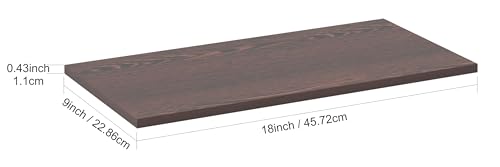 Image of Madhuran Engineered Wood Simplex Wall Mounted Books Shelf Racks (18X9 Inch, Matte Wenge) / Kitchen Living Room Bedroom Bathroom Multipurpose Decorative Items Tv