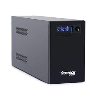 VulTech UPS1400VA-LFP Gruppo di continuità UPS Serie LFP al litio potenza 1400VA 700Watt con batterie litio Garanzia 2 anni, protezione Blackout, sbalzi di tensione per Pc, videosorveglianza, AVR