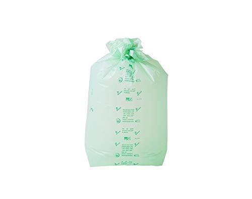 ELLEEMME® 200 Sacchi BIO per UMIDO biodegradabili rifiuti compostabili e organici. Spazzatura Immondizia 110 litri Cm 70x110 | Scatola da n° 200 sacchi | 100% certificati biodegradabili compostabili