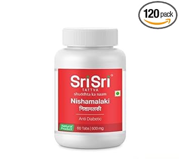 Sri Sri Tattva Nishamalaki Tablet - Anti-Diabetic, 60 Tabs (Pack of 2)