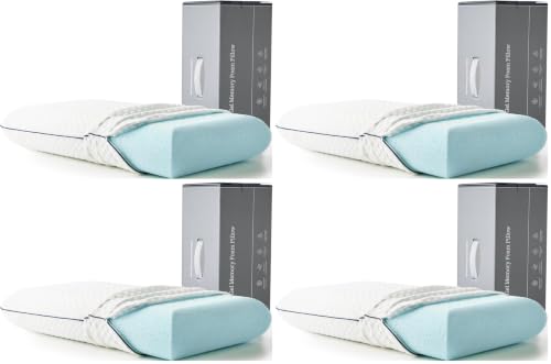 Image of WEEKENDER Gel Memory Foam Pillow - King Size - Medium Firm Feel - Neck and Shoulder Support - Side & Back Sleepers - Home, Hotel, & Hospital Essentials - CertiPur Certified (Pack of 4)
