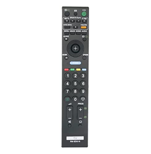 AULCMEET RM-ED016 Replaced Remote for Sony 3D Smart TV KDL-46V5800 KDL-40V5800 KDL-37V5800 KDL-46W58xx KDL-40W58xx KDL-46W5800 KDL-40W5800 KDL-37W5800 KDL-32W5800 KDL-46W5810 KDL-40W5810 KDL-40W5830
