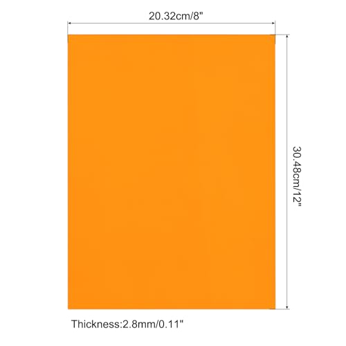 Image of MECCANIXITY 5 Pcs PMMA Acrylic Sheets Colored Transparent 12 x 8Inch Fluorescent Orange Acrylic Sheets for DIY Projects, Art, Crafting, Laser Cutting & Engraving
