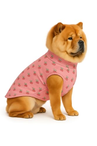 Image of The Pets Company Dog Winter Coat Jacket, Clothes, Windproof, Reversible, Light Weight, Washable, Ultra Warm Thick Fleece Lined Dog Vest for Cold Weather Protection, (Pink Cherry, Large - 24 Inch)