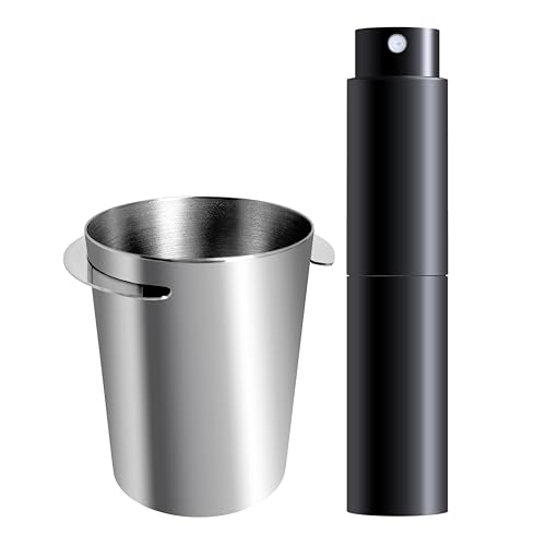 NEOUZA Espresso doseringskopp kaffepulver matare del för kaffemaskin kvarn (58 mm svart spray)