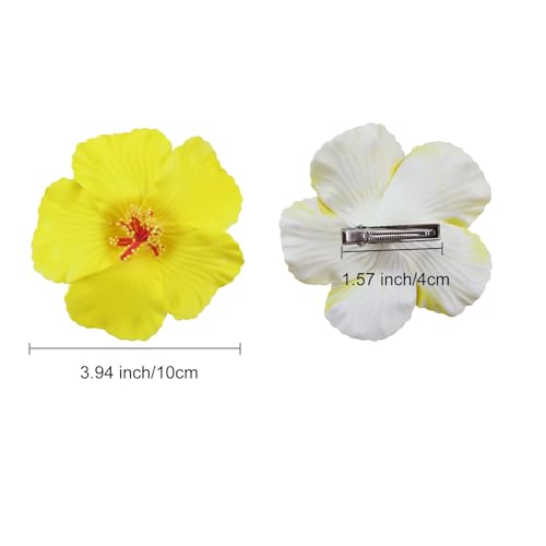 6 piezas de pinzas para cabello con flores hawaianas miniatura 2