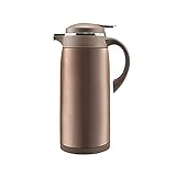 AJIRALTON Wasserkocher Isolieruwasserkocher Glas Liner Große Kapazität Isolieruvakuumflaschen Wasserkocher Edelstahl Kaffee Heißes Wasserflasche Tee Wasserkocher/Braun 1900Ml