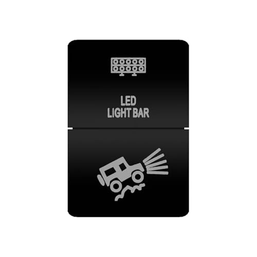 Interrupteur à double bouton-poussoir 12V orange ambre 4 canaux pour light bar off road