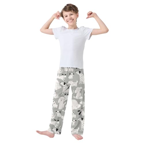 Boys' Pants Animal Cute Pet Dog Cartoon Long Bottoms Jogger Pants Elastic Waist Trousers with Pockets S-XL2