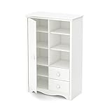South Shore Heavenly Armoire with Drawers, Pure White