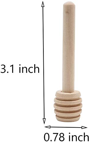 AxeSickle 100 Pcs Wooden Honey Dipper Sticks 3 Inch Mini Honey Dippers for Honey Jar Dispense Drizzle Honey. - Thumbnail 4