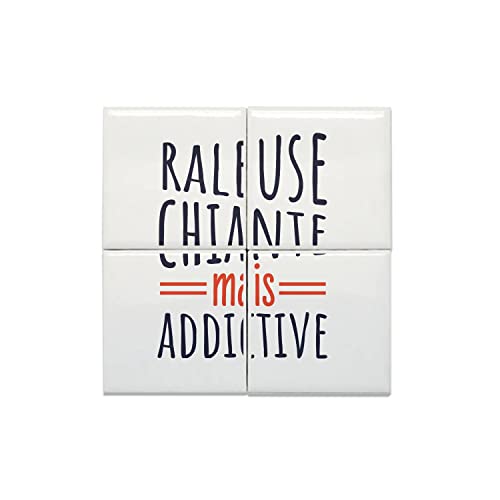 Carreaux Céramique Décoratif Humour Personnalité - Lot de 4 au format 40x40 cm