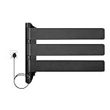 Montado en la pared: tres/seis tiras calefactoras planas se calientan de manera uniforme, se secan rápidamente, eliminan el olor peculiar, previenen el moho y los ácaros, reducen la cantidad de toallas de lavado y reducen la tasa de supervivencia de las bacterias