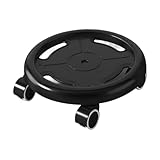 Milageto Disco de Rodillo Abdominal, Placa de Rueda para músculos Abdominales, Rodillos Abdominales, Rodillos de Cuatro Ruedas, Deslizadores con Ruedas, Negro