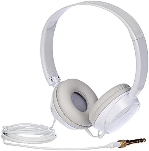 Yamaha HPH-50 Headphones, Quality Sound, Deep Bass and Balanced Treble, Over the Ear, Wired Musicians Headphones, in White