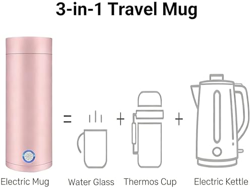 Hervidor eléctrico portátil mini 3 en 1 blanco miniatura 6