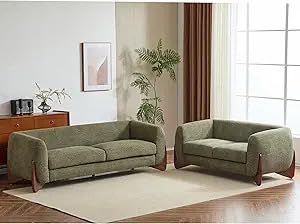 Image of A to Z Furniture Classic Chesterfield Sofa Set Luxury Chesterfield Sofa in for Home Living Room & Office (Grey 3+2)