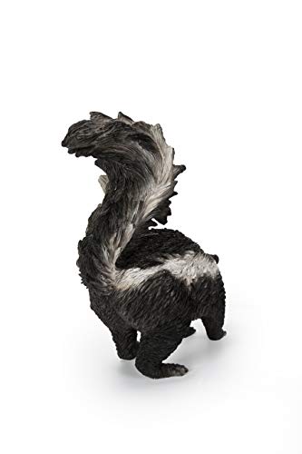 Estatua de mofeta caminante HI-LINE, negro y blanco miniatura 5