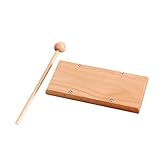 LRXIYODE Instrumento de Percusión Educativo para Campana de Tres para y Yoga Carillón de Energía con Sonido Claro y Duradero Soporte Vigas para Eco Óptimo