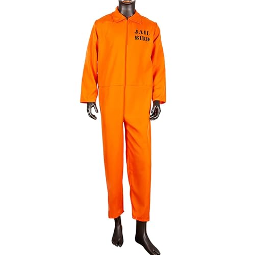 ALMDA Disfraz de Prisionero, Halloween Cosplay, Fiesta Temática, Carnaval. (XL)