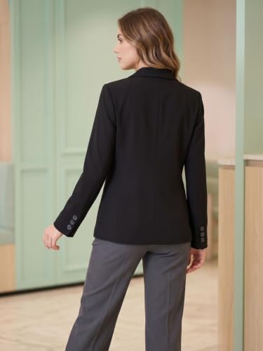 Image of modny Women's Formal Cotton Blazer | Single-Breasted, Button Closure, Long Sleeves Blazer for Girls | Professional Outfit for Office & Meetings