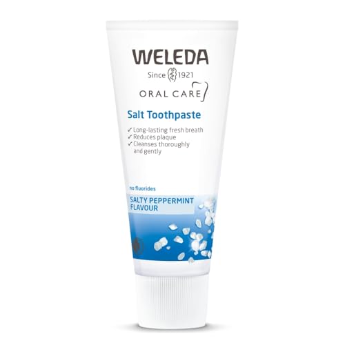 Weleda Salt Toothpaste, Fluoride Free, Natural Protection, SLS Free, Plaque, Tartar & Staining, Certified Natural, Organic, Vegetarian, 75 ml