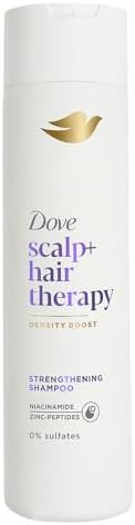 Scalp + Hair Therapy Sulphate Free Density Boost Strengthening Shampoo with Niacinamide and Zinc-Peptides for visibly denser hair