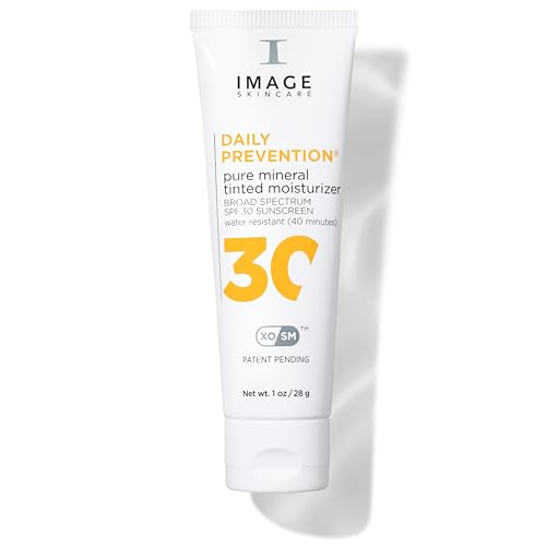 IMAGE Skincare DAILY PREVENTION Pure Mineral Tinted Moisturizer, SPF 30 Broad Spectrum Sunscreen, 1 Ounce Travel Size
