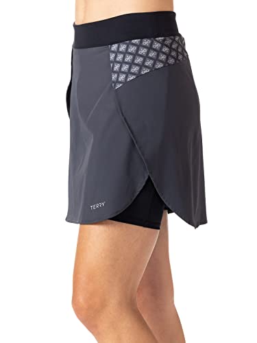 Terry Vista Skort, Women's Cycling Skirt with Attached Internal Padded Liner Short, 16.5 Inch Inseam4