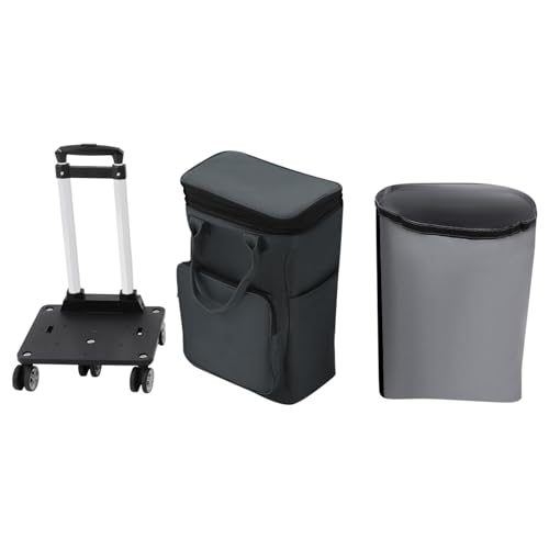 Carrito de compras 2 en 1 con ruedas y bolsa impermeable miniatura 7