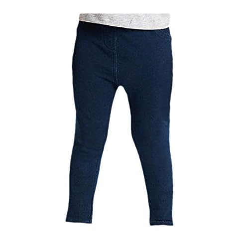 Aelstores Girls Leggings Baby Denim Toddler Dark Blue Jeans Stretch Jeggings 9-12 Months Cover