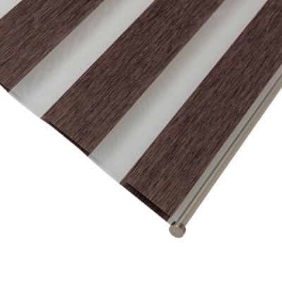 GoodHome Store Enrouleur Jour/Nuit sans perçage Brize Marron 55 x 180 cm