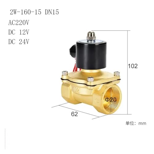 Électrovanne 220V 1/2 pouce DN15 normalement fermé pour air eau - 3