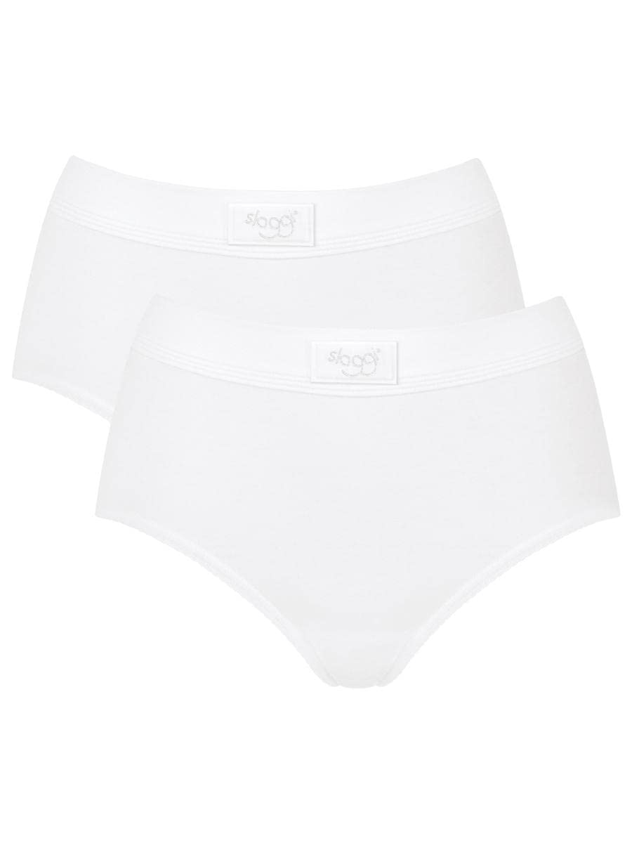 Sloggi Women's White Double Comfort Maxi 2 Pack Briefs Xl - 16