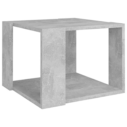 vidaXL Table Basse Table d'Appoint Table de Canapé Bout de Canapé Meuble de Salle de Séjour Salon Gris Béton 40x40x30 cm Bois d'Ingénierie
