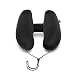 TIGERROSA Poduszka podróżna w kształcie roga, nadmuchiwana poduszka podróżna, składana, lekka poduszka pod szyję, do samochodu, biura, Airplane Sleeping Cushion Pillow-Black