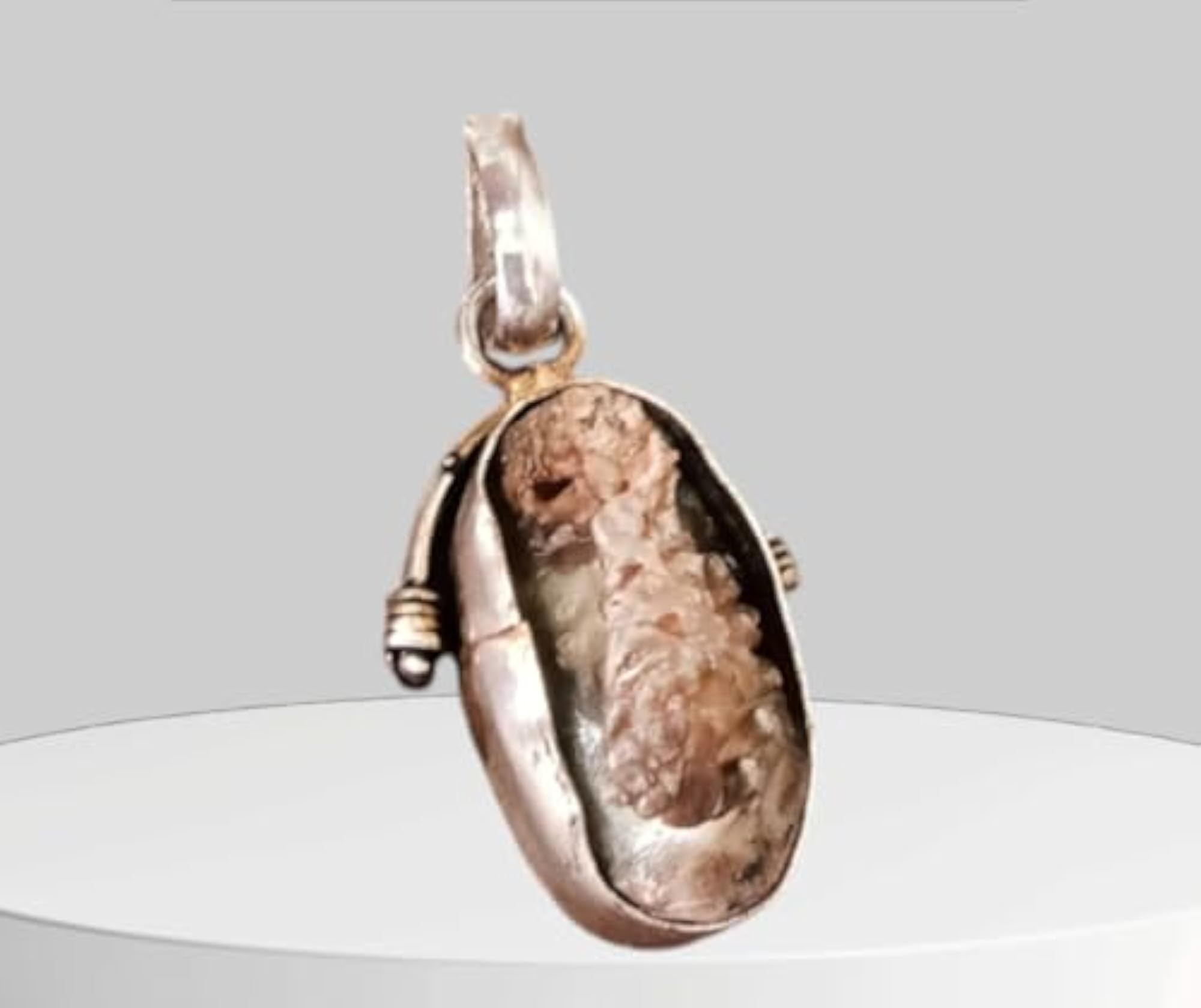 Chandra Mani Natural Moonstone Pendant, Prosperity & Success Locket