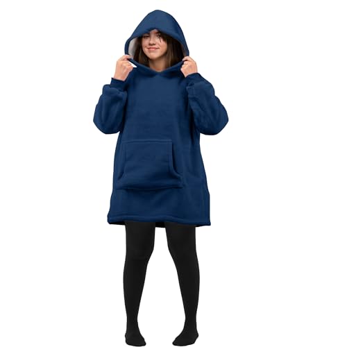 TANNESS Blanket Hoodie for Kids, Oversized Hoodie | Kids Hoodie Blanket with Large Pocket | Comfy Wearable Blanket Hoodie | Winter Oversized Blanket Hoodie | Kids Snuggle Hoodie for Girls Boys