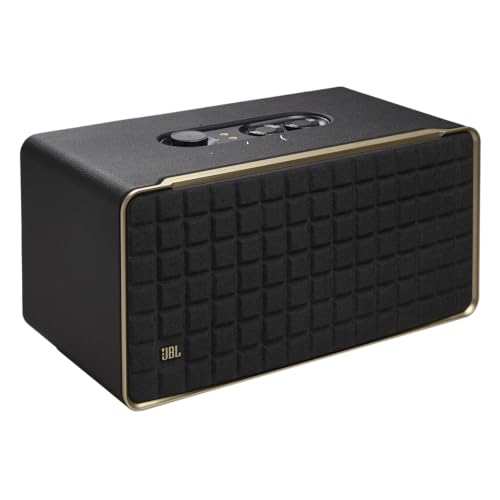 JBL Authentics 500 - Retro Style Home Speaker with Bluetooth, Voice Control, and Dolby Atmos, Multi Room Playback, Built in Alexa and Google Assistant, Automatic self tuning