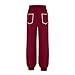Women's Barrel Leg Sweatpant - High Waisted Drawstring Lounge Sweats, Loose Fit y2k Streetwear, 2025 Fall Fashion Wine Womens Sweatpants L