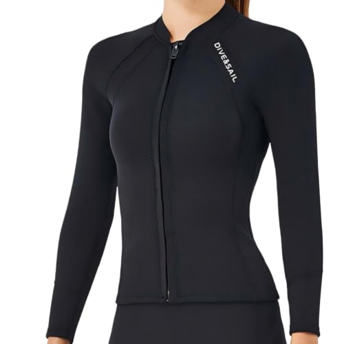 Chaqueta de neopreno para mujer 2mm, manga larga para buceo y surf miniatura 5