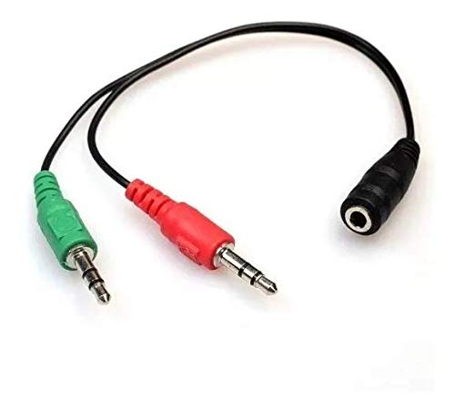 Cabo Adaptador P3 Fêmea para P2 Macho (Fone) e P2 Macho (Microfone)