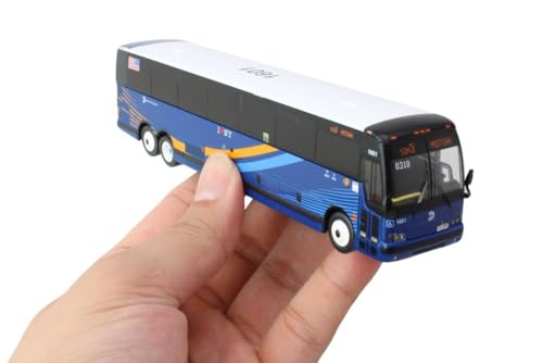Autobús Prevost X345 a escala 1/87 azul y dorado miniatura 7