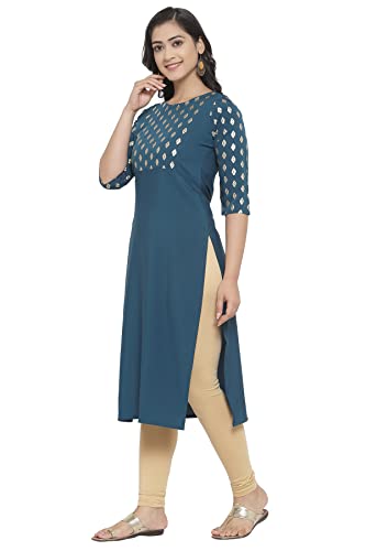 Image of ALC Creation Women's Crepe Printed Straight Kurti